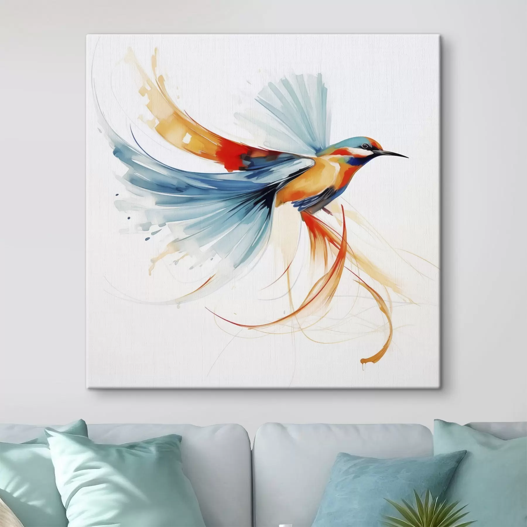 Wandbilder Abstrakter Vogel, Nachbildung eines Gemäldes s50783