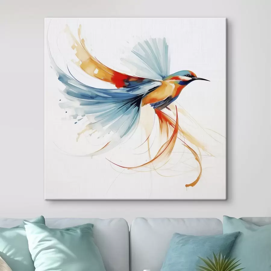 Wandbilder Abstrakter Vogel, Nachbildung eines Gemäldes s50783