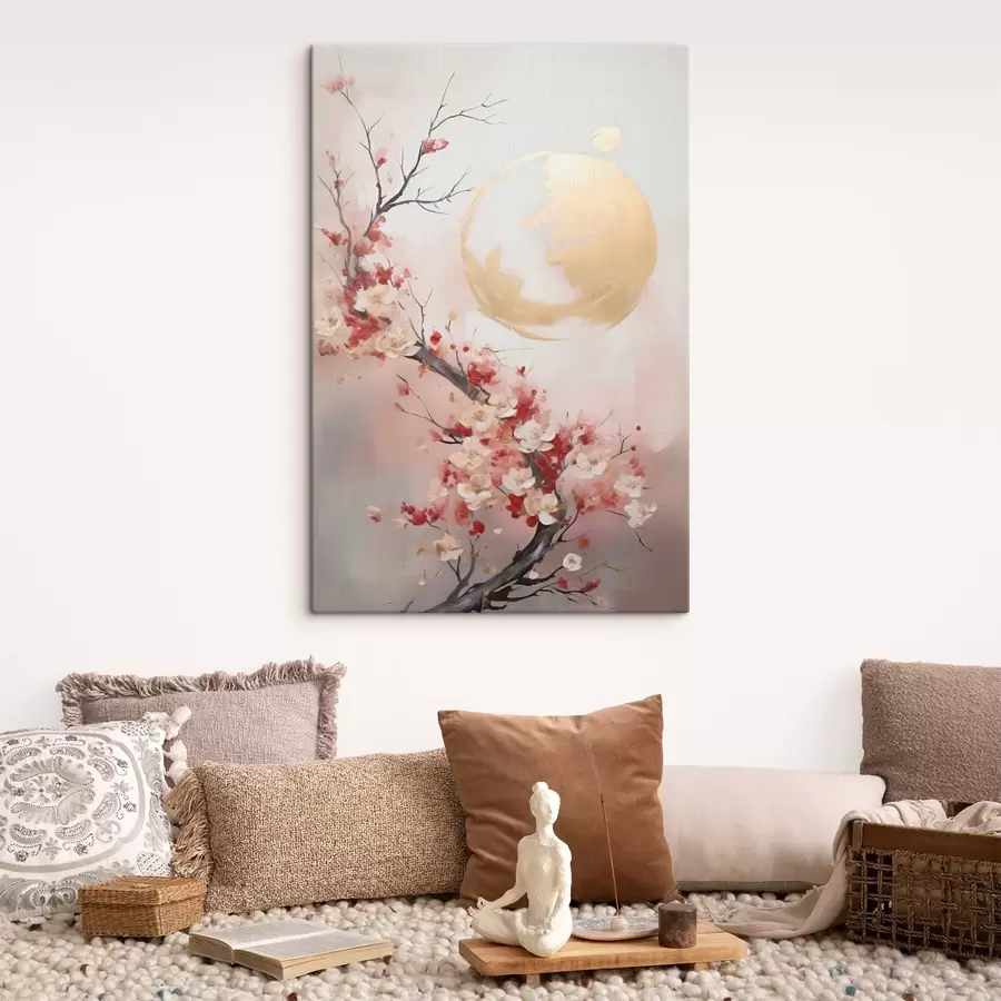 Wandbilder Abstrakte Blumen an einem Baum, Imitationsgemälde s50844