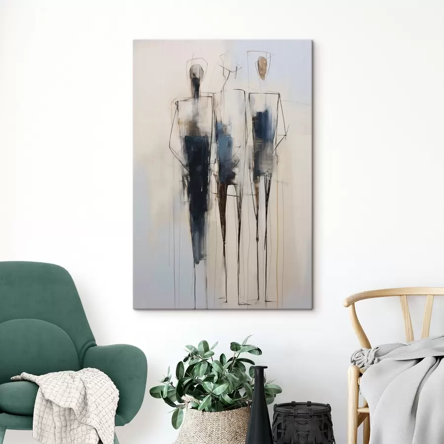Wandbilder Abstrakte Silhouetten, Malerei-Imitation s50850