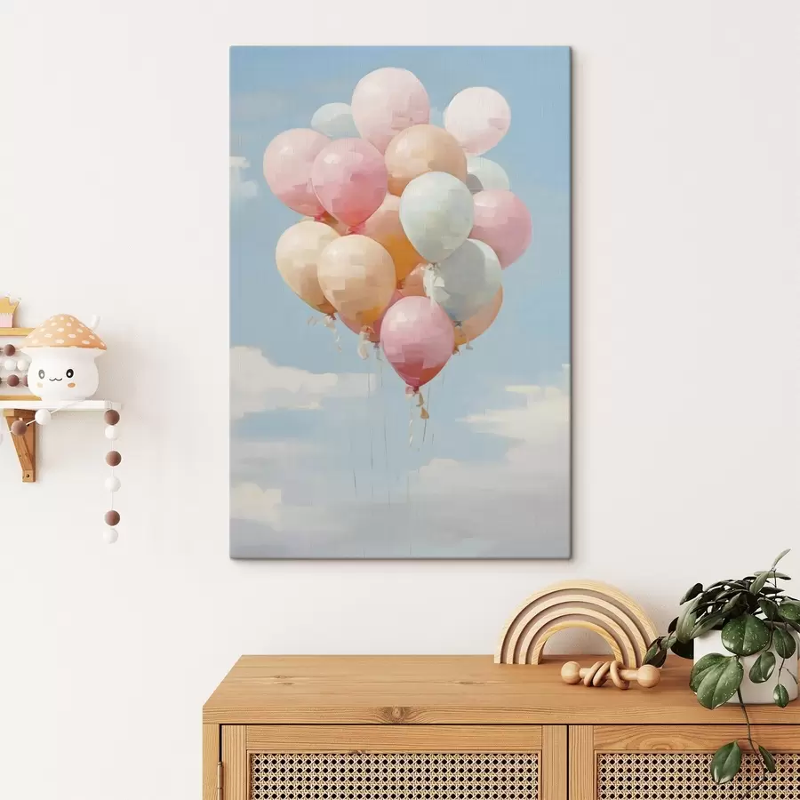 Wandbilder Luftballons, Imitationsgemälde s50854