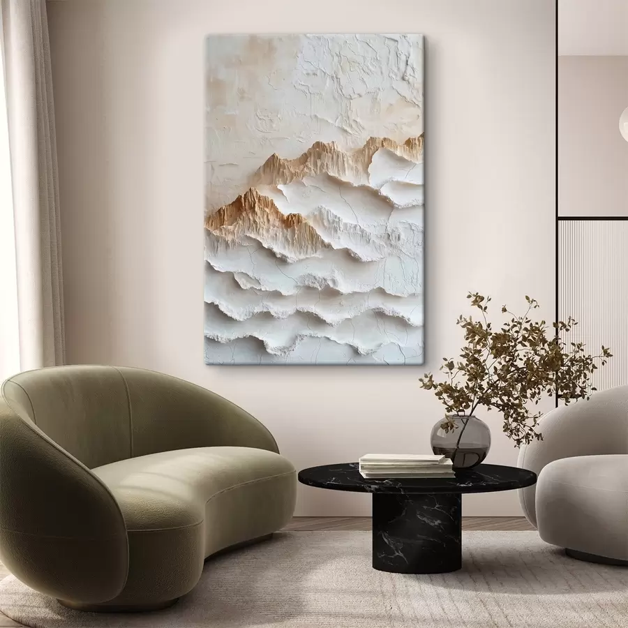 Wandbilder Strukturierte beige Spitzen s50737