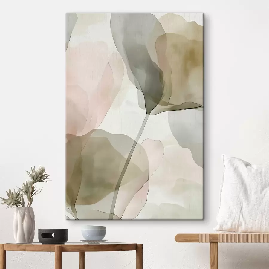 Wandbilder Zarte botanische Kunst in Pastelltönen s50751
