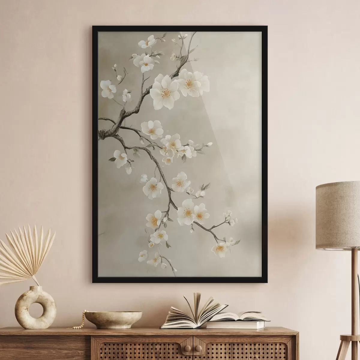Poster Blühende weiße Zweige f50758