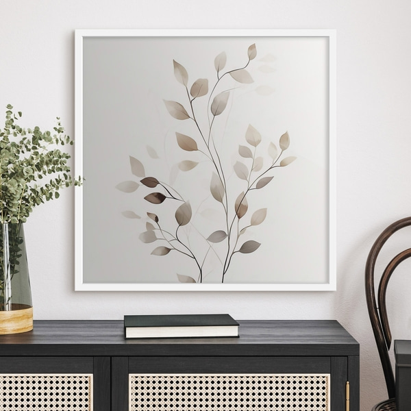 Poster Eleganter grafischer Zweig, Posters Minimalismus, f50763wh : Uwalls