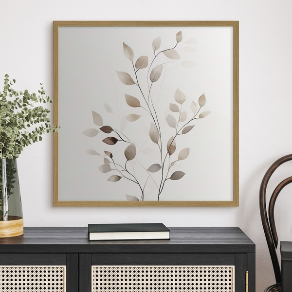 Poster Eleganter grafischer Zweig, Posters Minimalismus, f50763wo : Uwalls