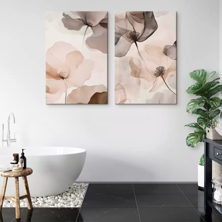 Wandbilder Aquarellpulver „Blüten“ m31002