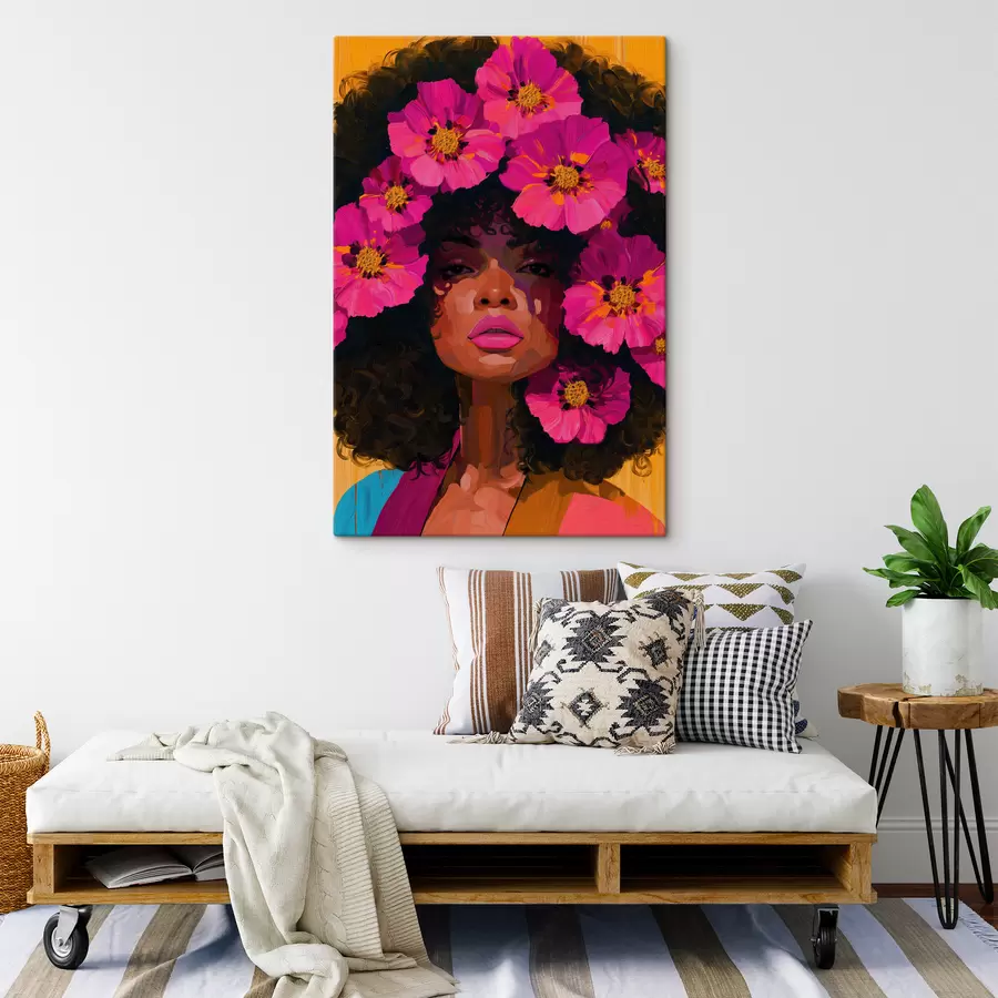 Wandbilder Frau mit Blumen s50902