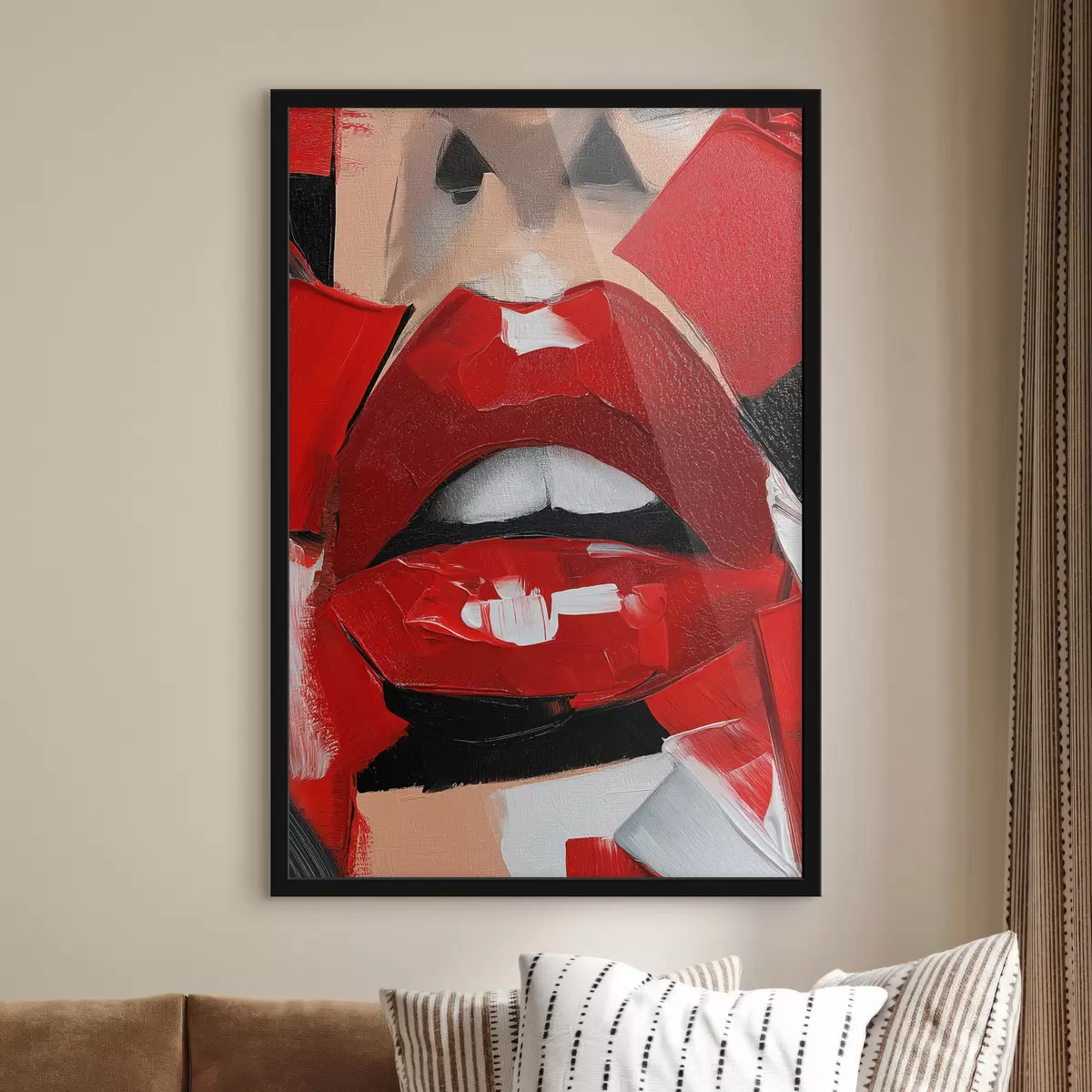 Poster Rote Lippen, roter Lippenstift f50897
