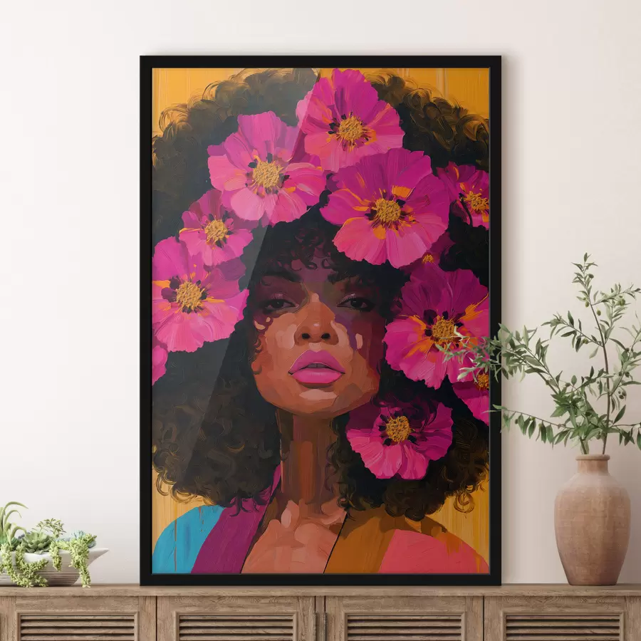 Fototapete Frau mit Blumen f50902