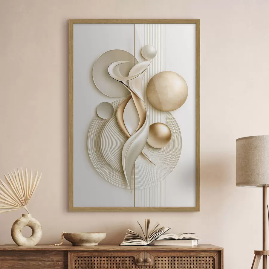 Fototapete Abstrakte Figur mit Kugeln f50860