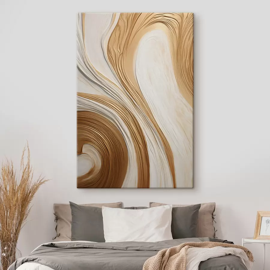 Wandbilder Abstrakte Wirbellinien, die eine strukturierte, moderne, minimalistische Kunst schaffen s50961
