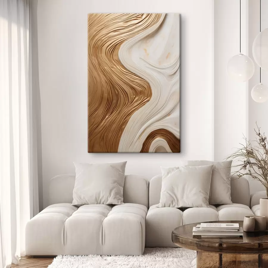 Wandbilder Abstrakte Wirbellinien, die eine strukturierte, moderne, minimalistische Kunst schaffen s50962
