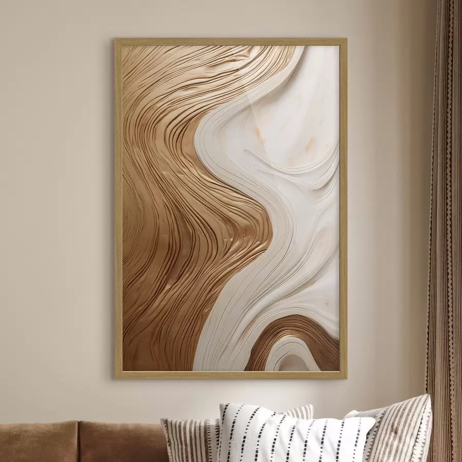 Fototapete Abstrakte Wirbellinien, die eine strukturierte, moderne, minimalistische Kunst schaffen f50962