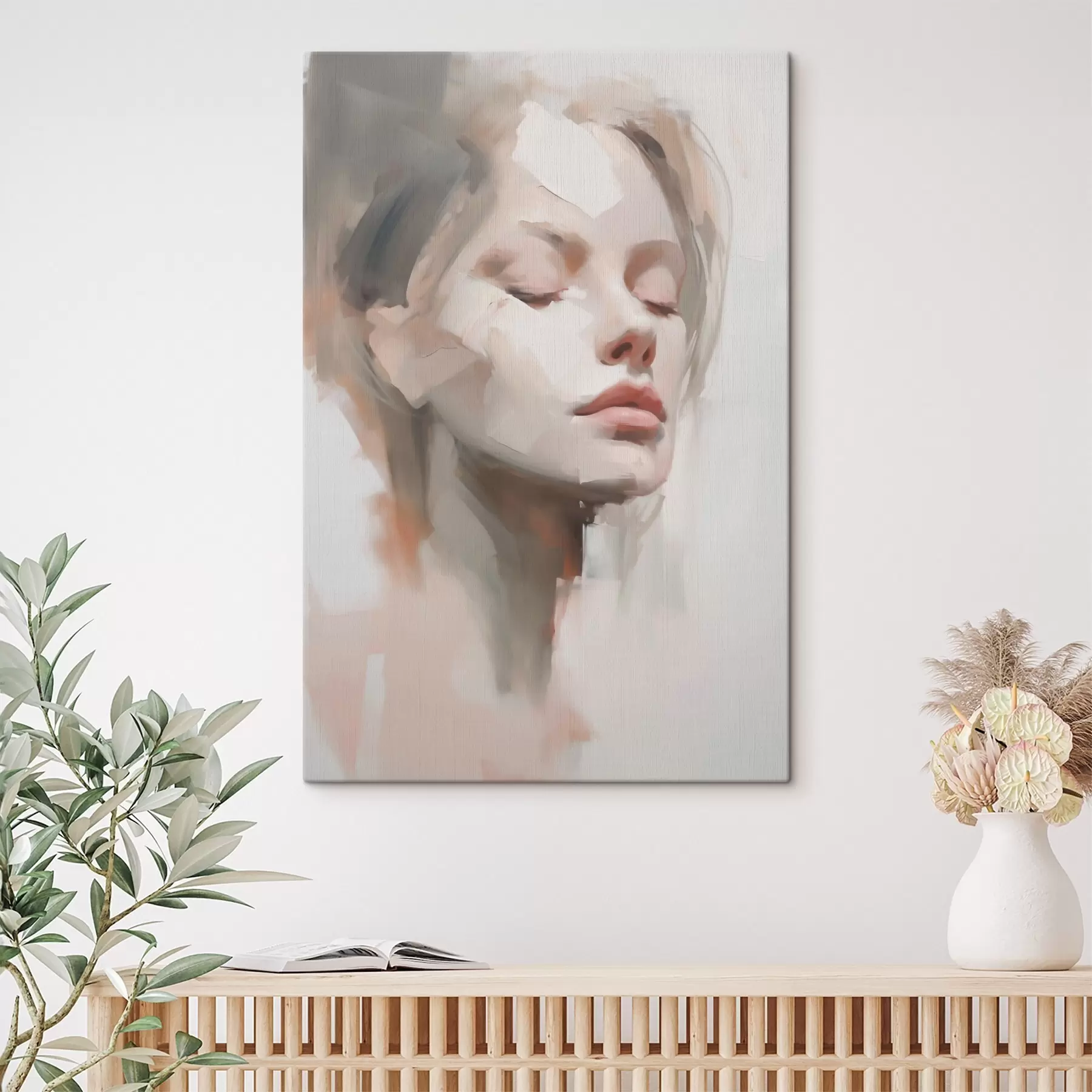 Wandbilder Gesicht im blassen Licht s50978