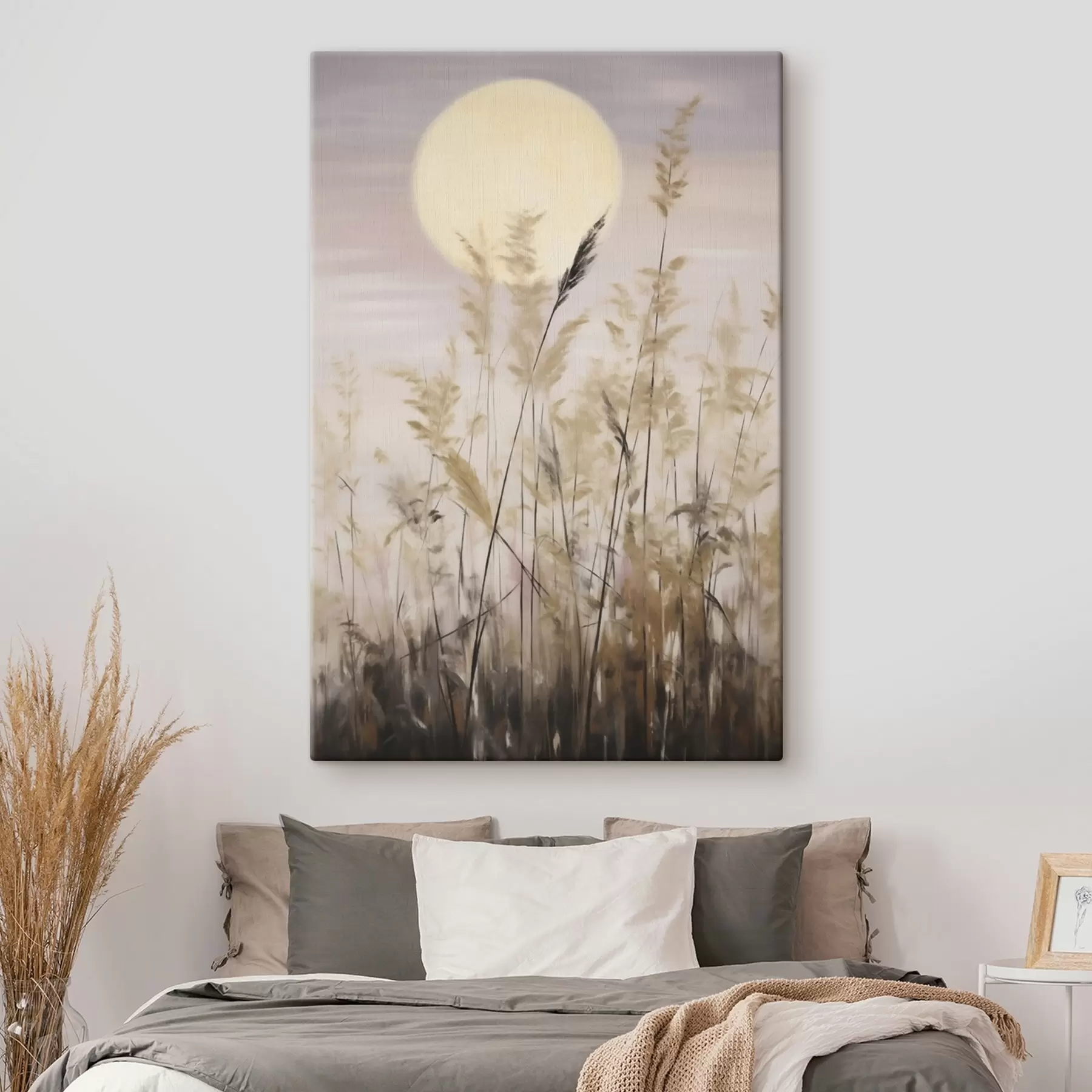 Wandbilder Mond über Wiesenhalmen s50985