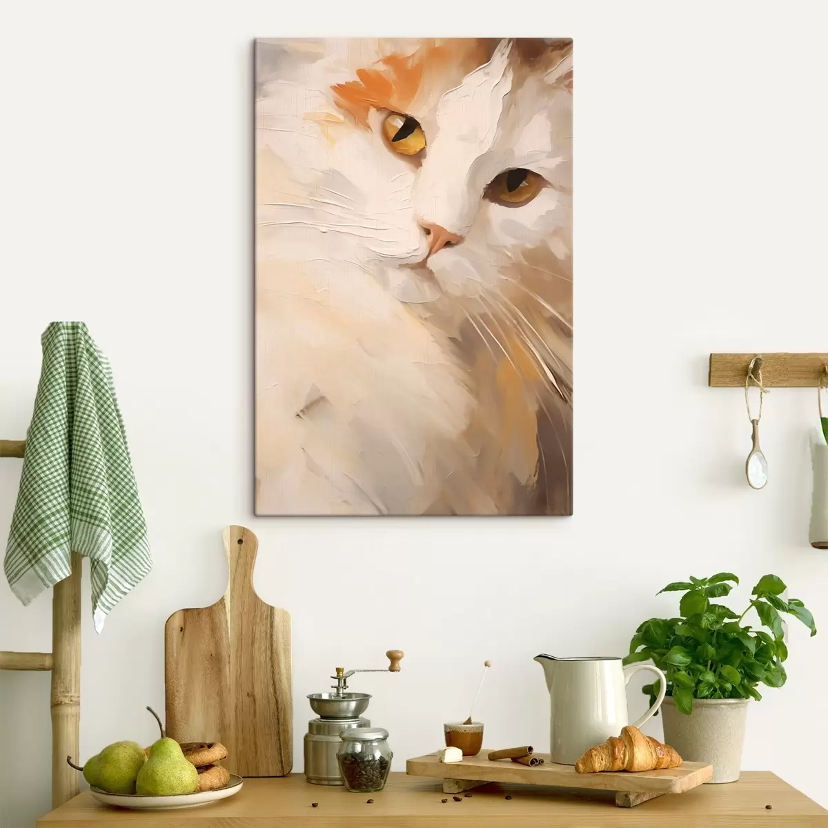 Wandbilder Katze, Gemäldeimitation s50987