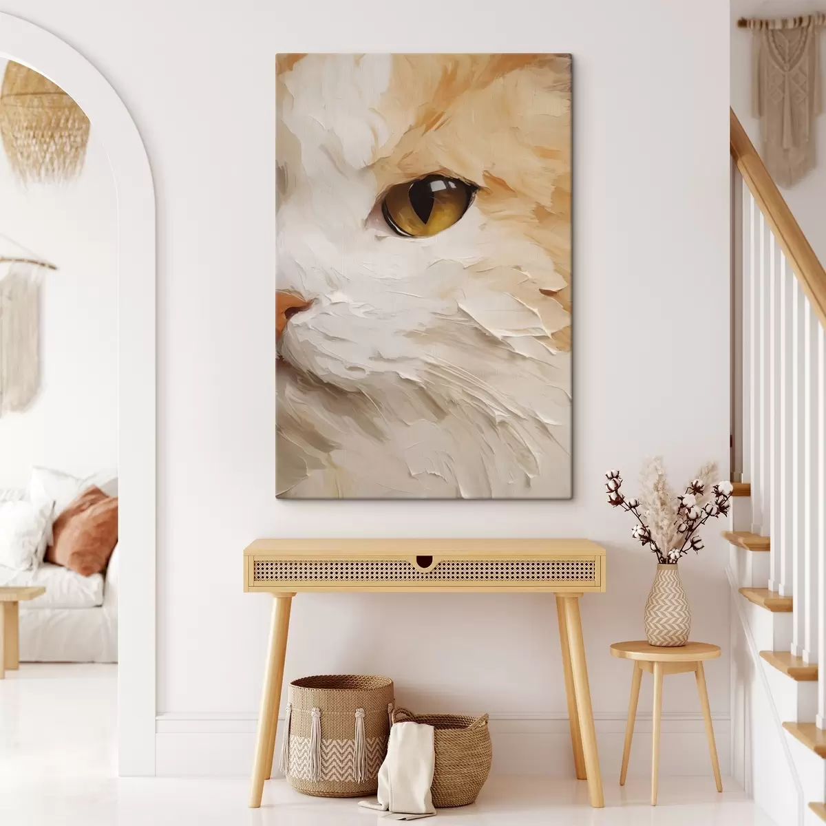 Wandbilder Katze, Gemäldeimitation s50988