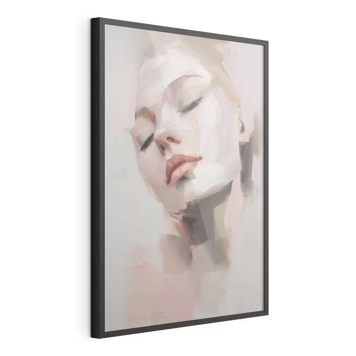 Poster Abstraktes Porträt einer jungen Frau f50977