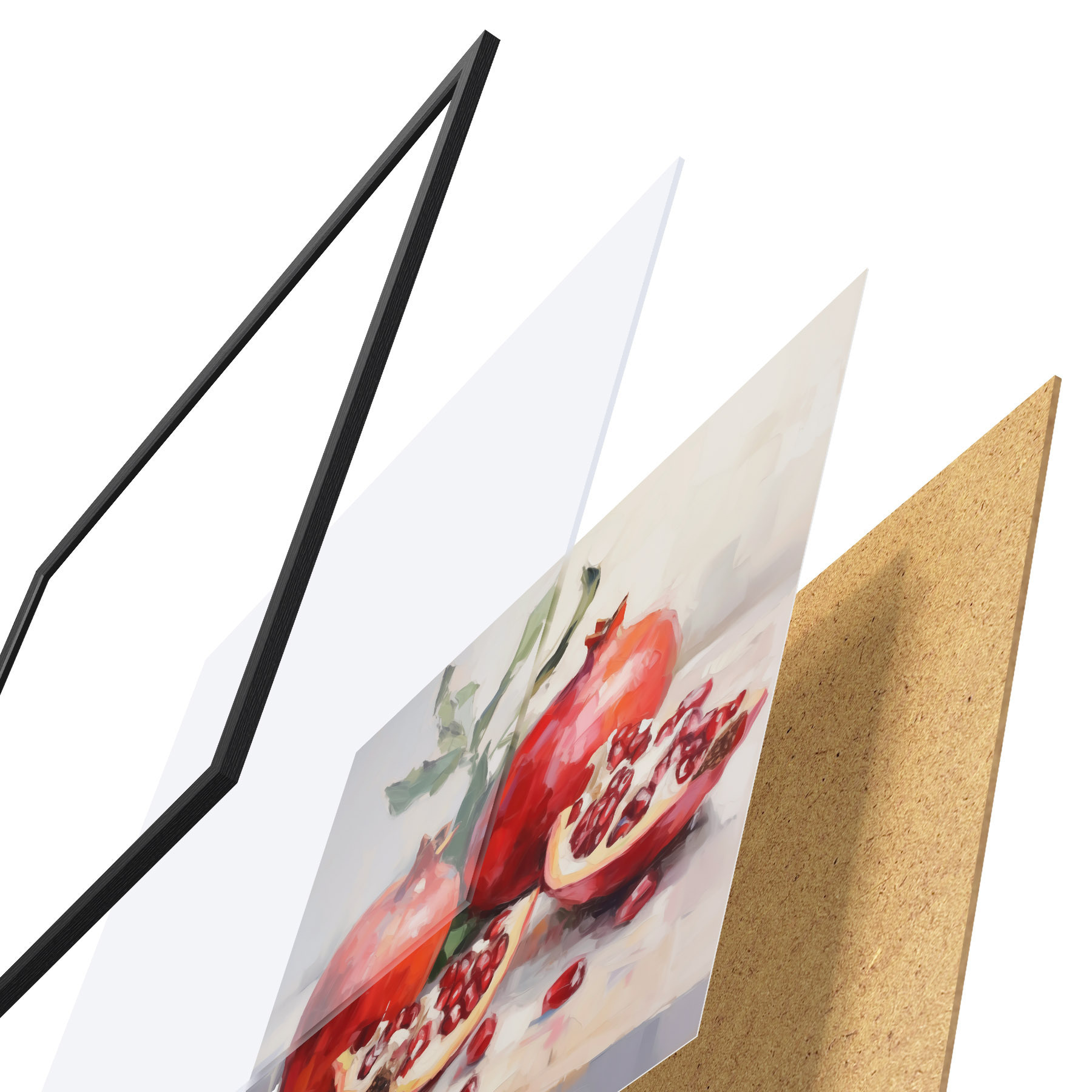 Poster Granatäpfel, Imitationsgemälde f50982