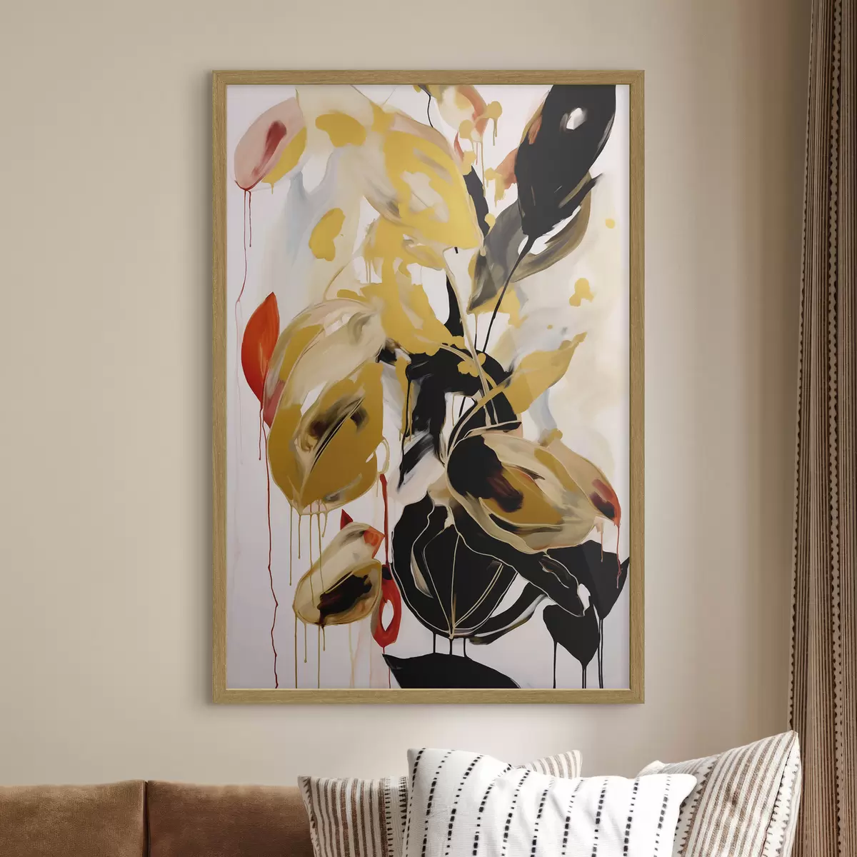 Poster Chaotische Abstraktion, Nachahmung der Malerei f50984