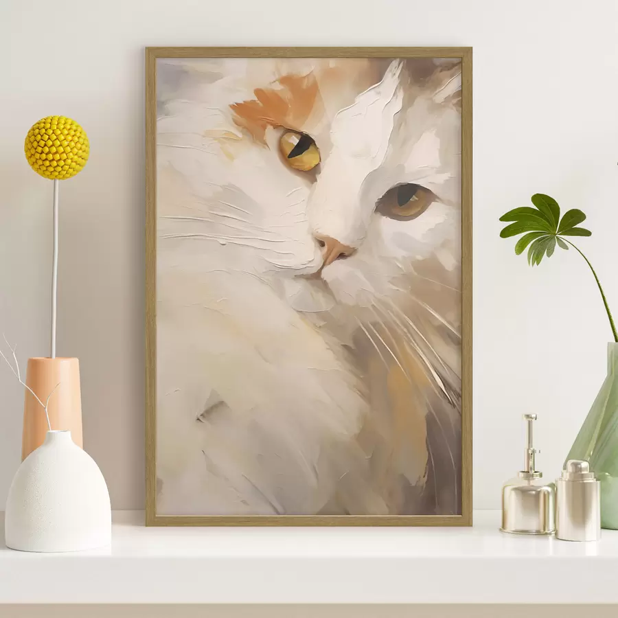 Fototapete Katze, Gemäldeimitation f50987