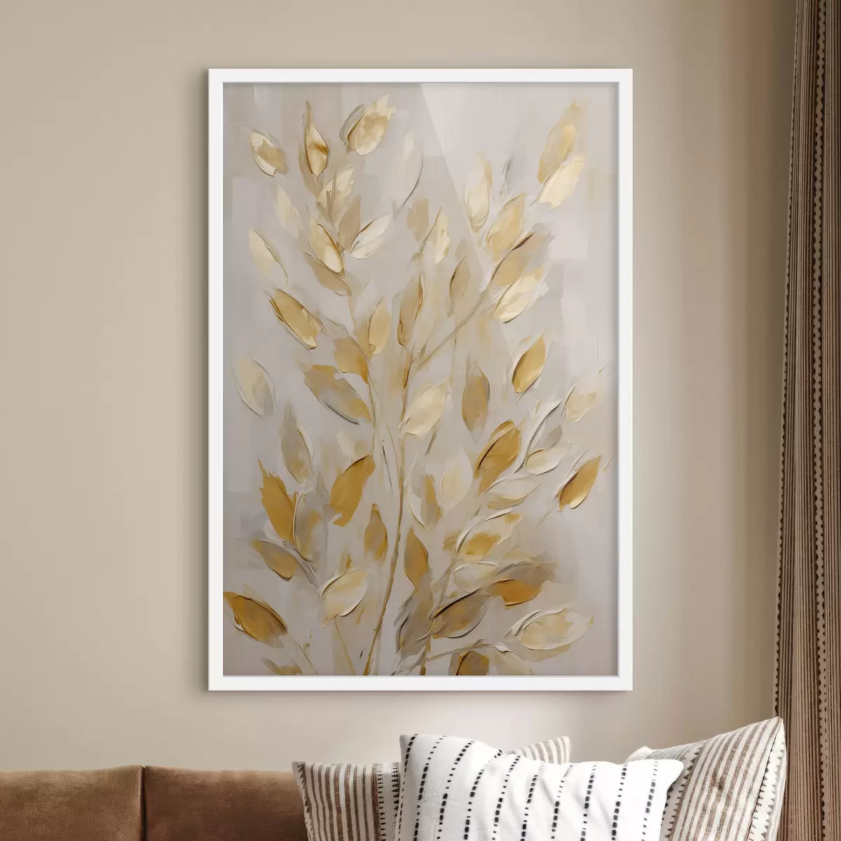 Poster Abstraktes Blattwerk, Imitationsmalerei f50994