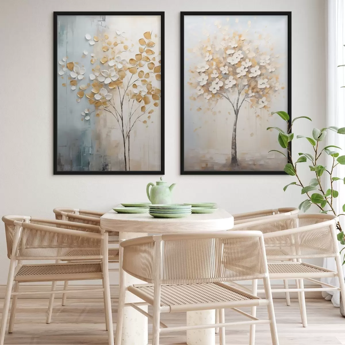 Poster Abstrakter Baum, Imitationsgemälde d31065