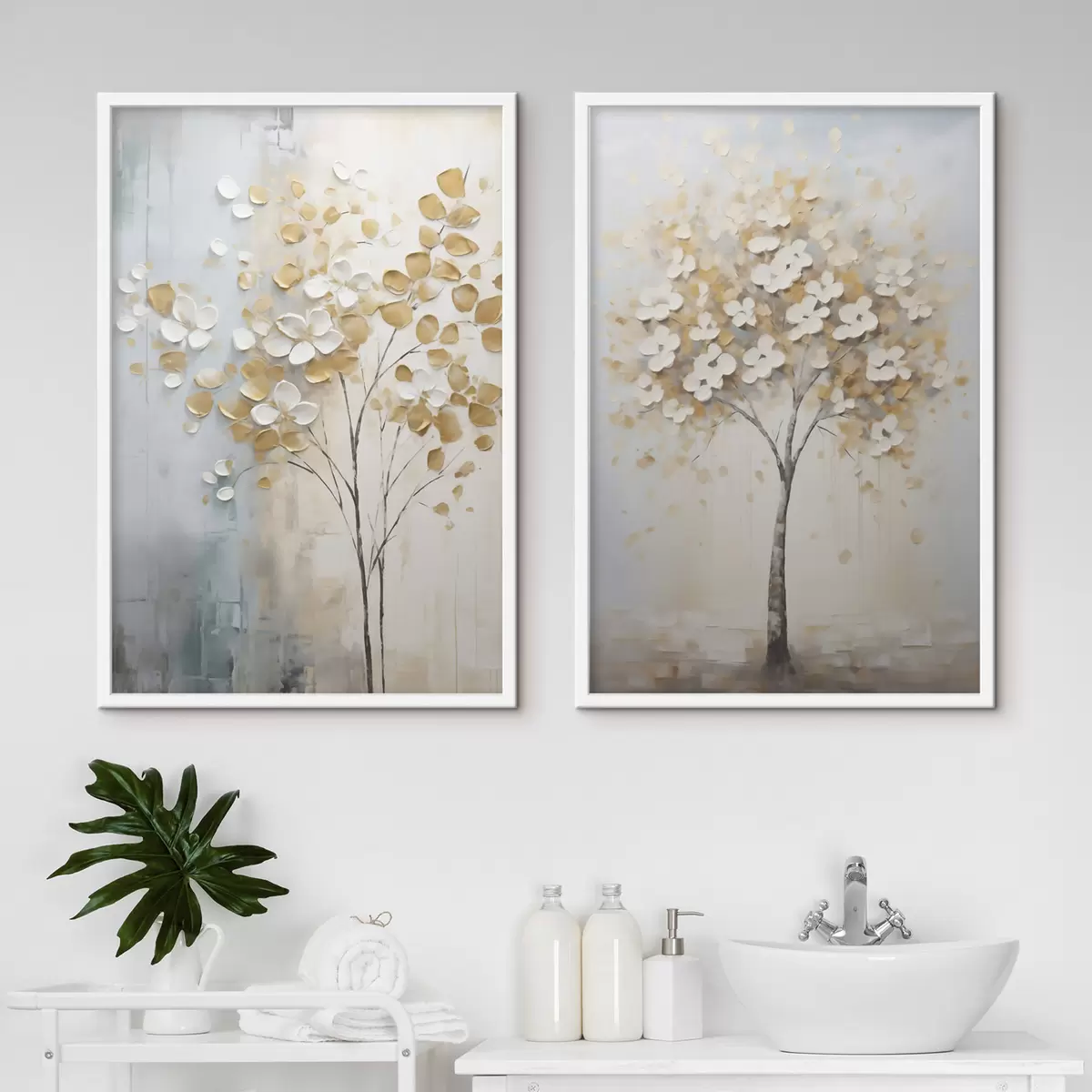 Poster Abstrakter Baum, Imitationsgemälde d31065