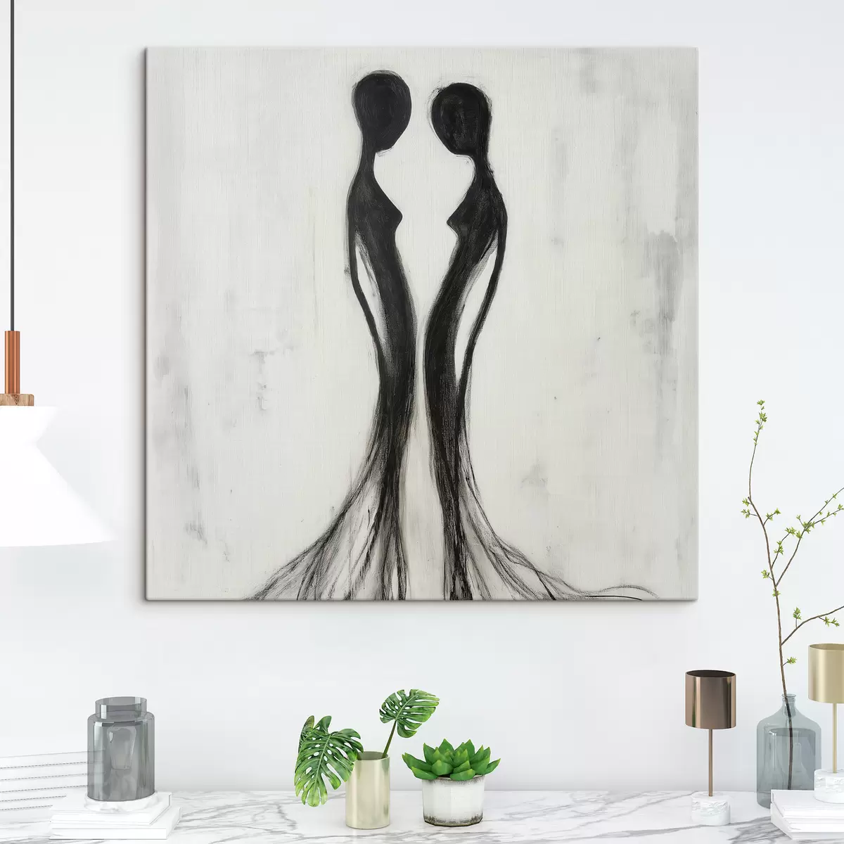 Wandbilder Abstrakte weibliche Silhouetten s51004