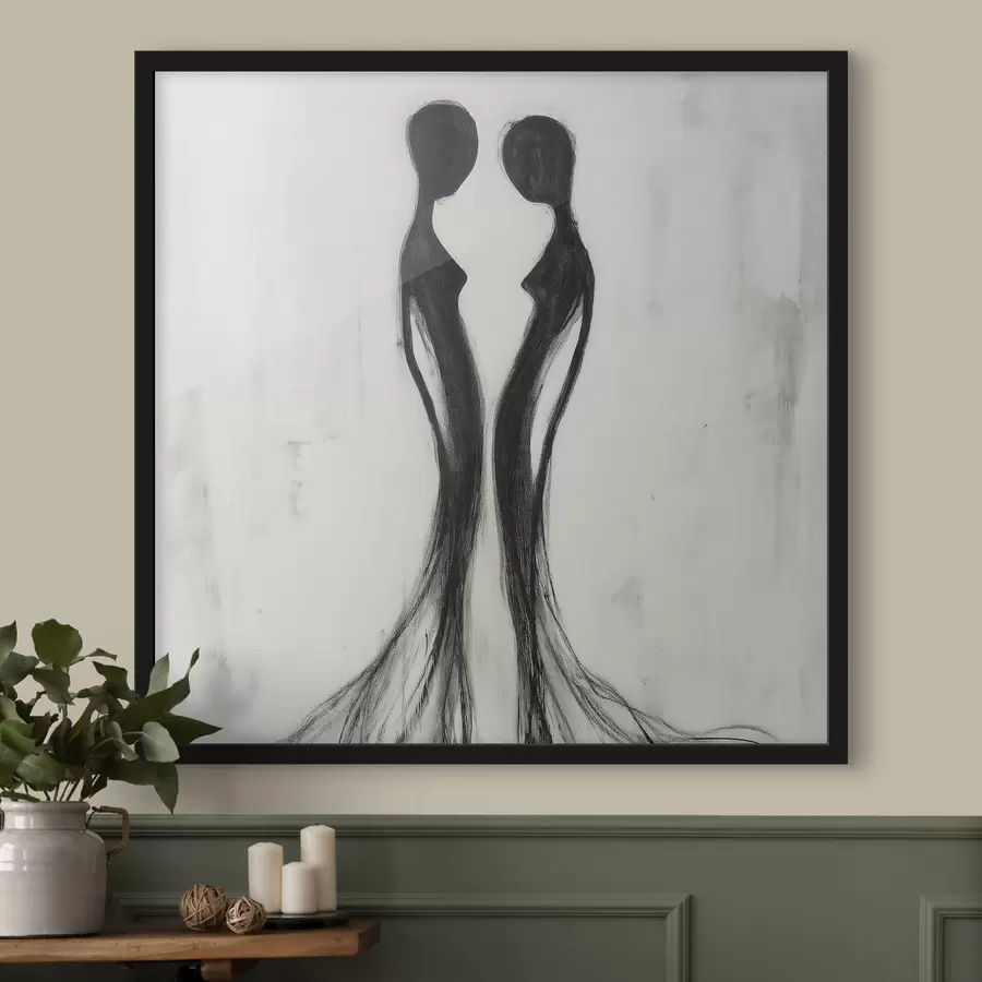 Fototapete Abstrakte weibliche Silhouetten f51004