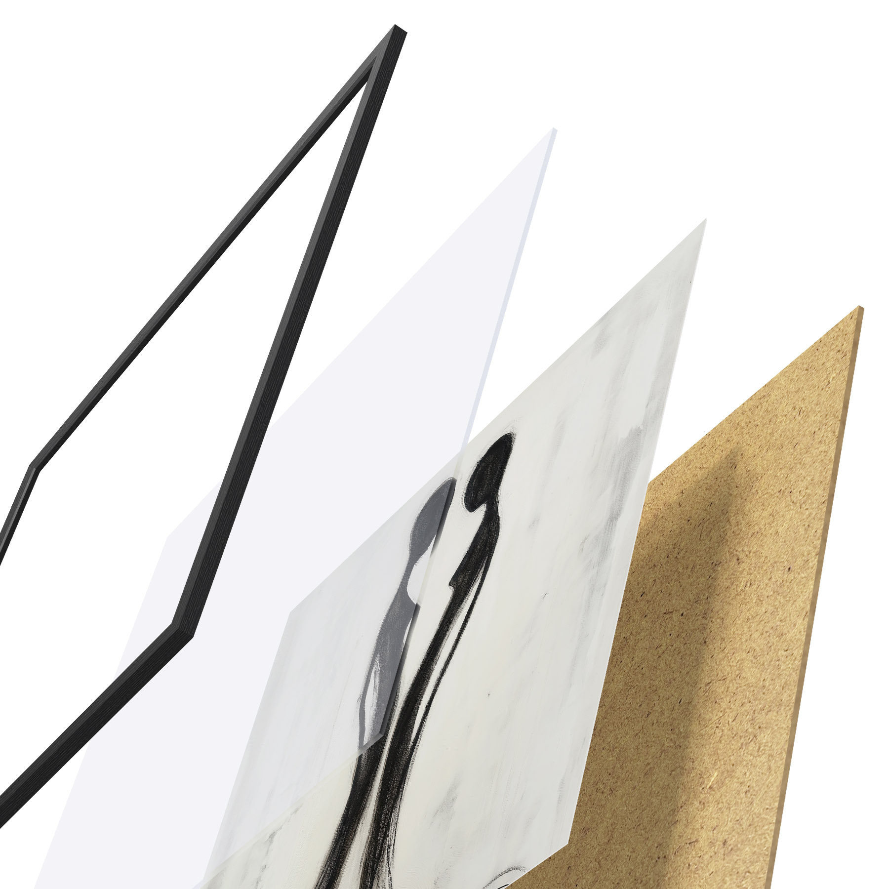 Poster Abstrakte weibliche Silhouetten f51004