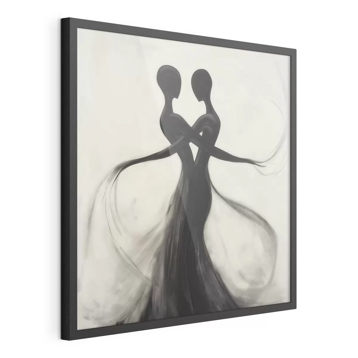 Poster Abstrakte, ineinander verschlungene Silhouetten f51005