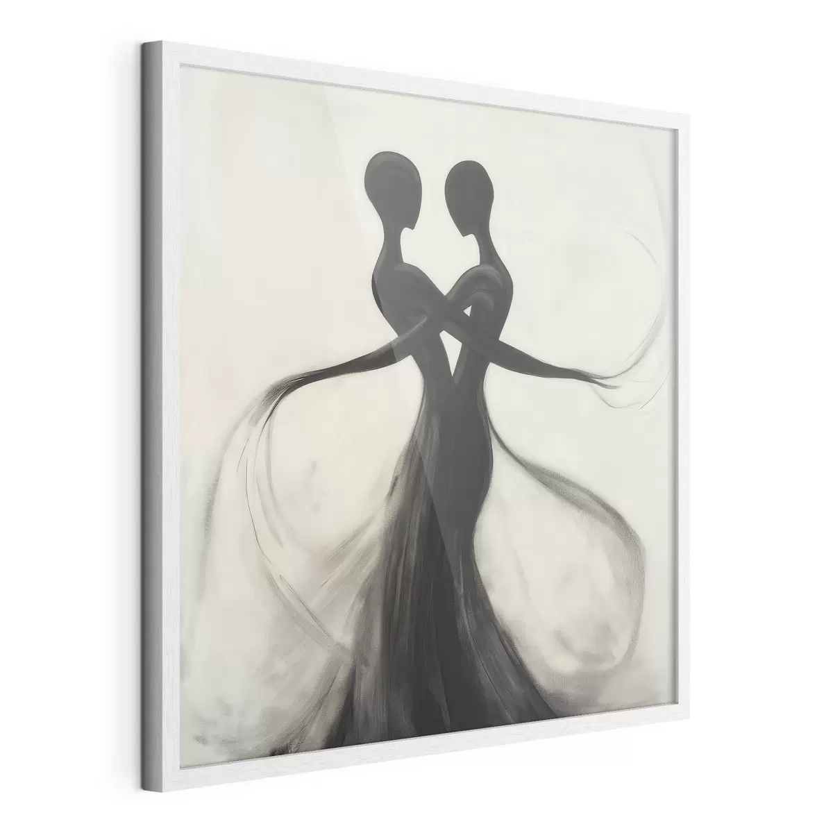 Poster Abstrakte, ineinander verschlungene Silhouetten f51005