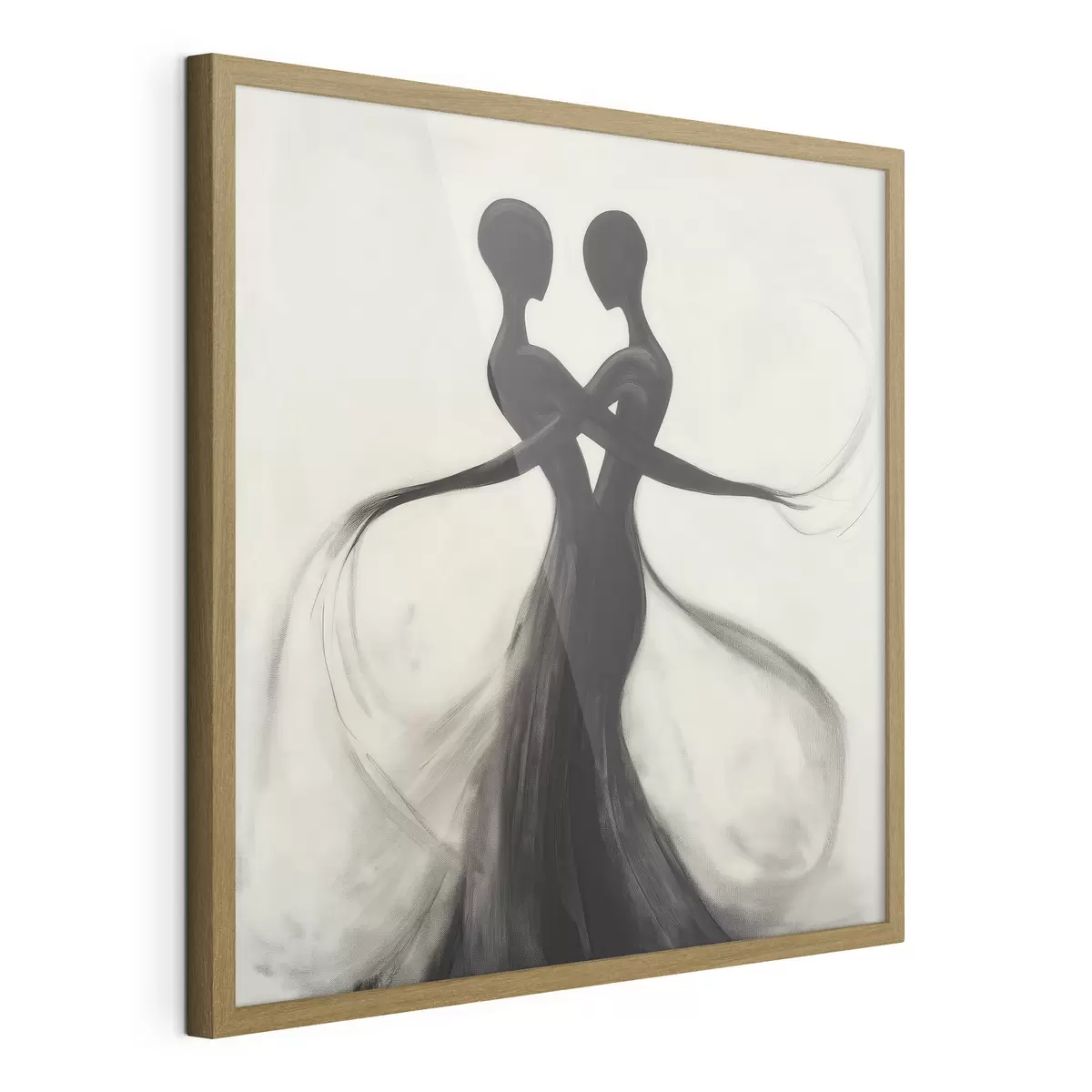 Poster Abstrakte, ineinander verschlungene Silhouetten f51005