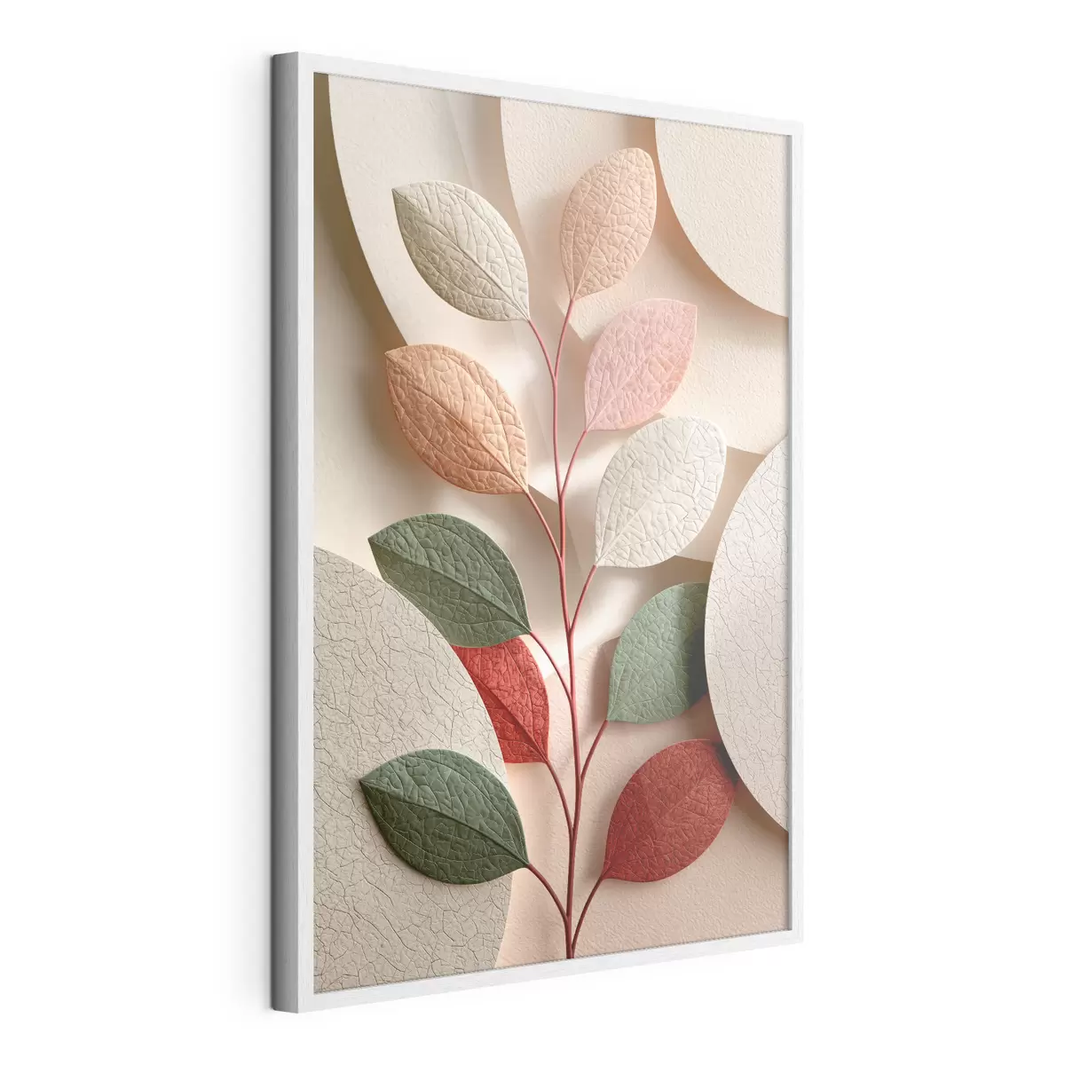 Poster Botanischer Zweig mit geometrischen Formen f50863