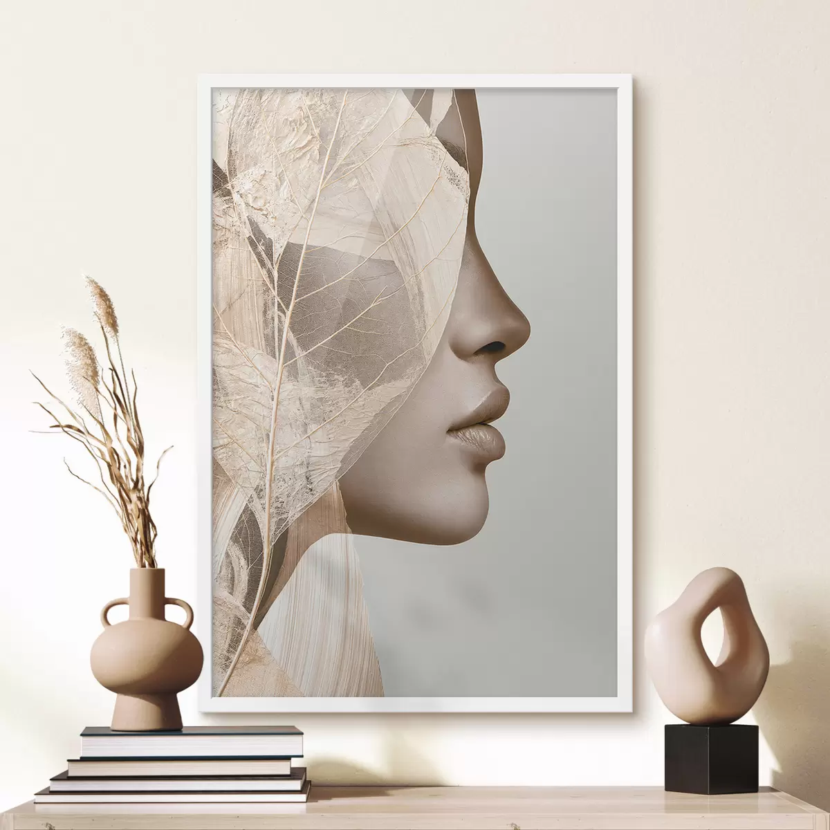 Poster Abstraktes Porträt einer Frau f50865