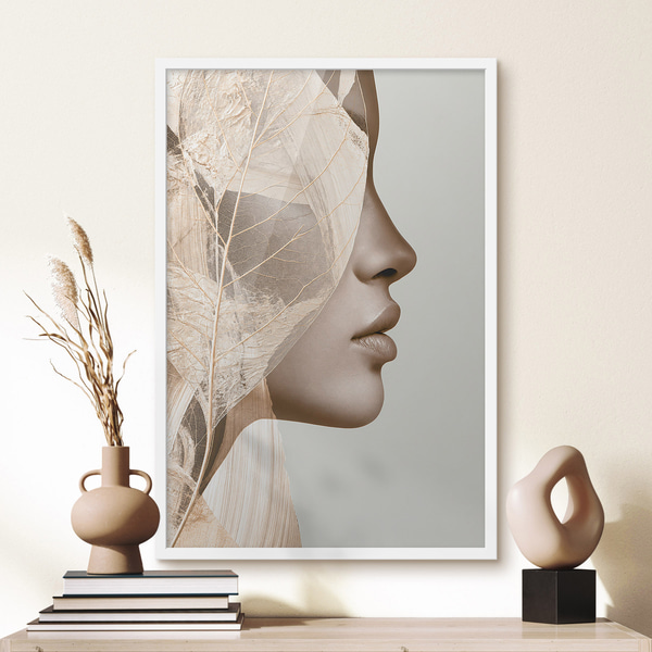 Poster Abstraktes Porträt einer Frau, Posters Menschen, f50865wh : Uwalls