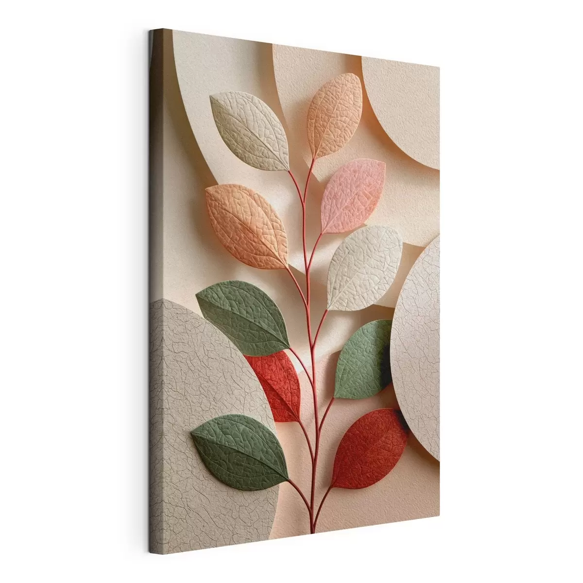 Wandbilder Botanischer Zweig mit geometrischen Formen s50863