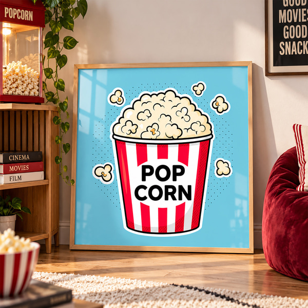 Poster Snackzeit mit leckerem Popcorn, Posters Essen und Trinken, f50791wo : Uwalls