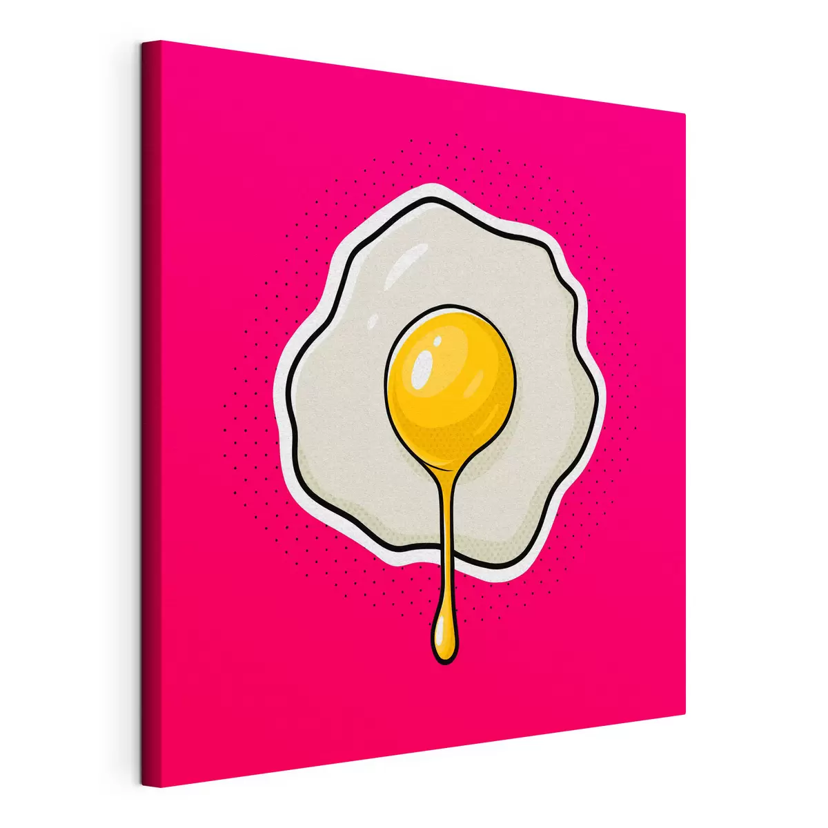 Wandbilder Ein Genuss mit Spiegelei auf rosa Unterlage s50788
