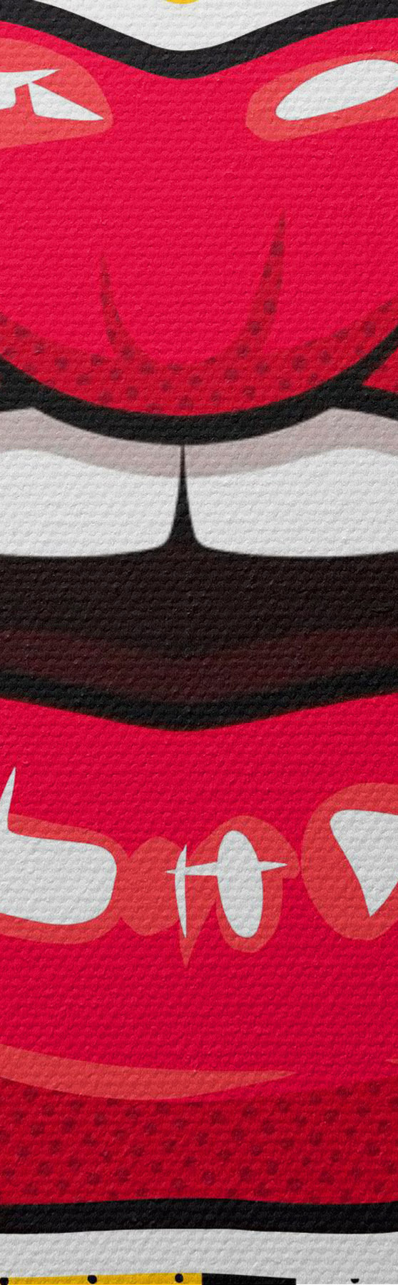 Wandbilder Auffällige Lippen, ein lebhaftes Stilstatement s50790