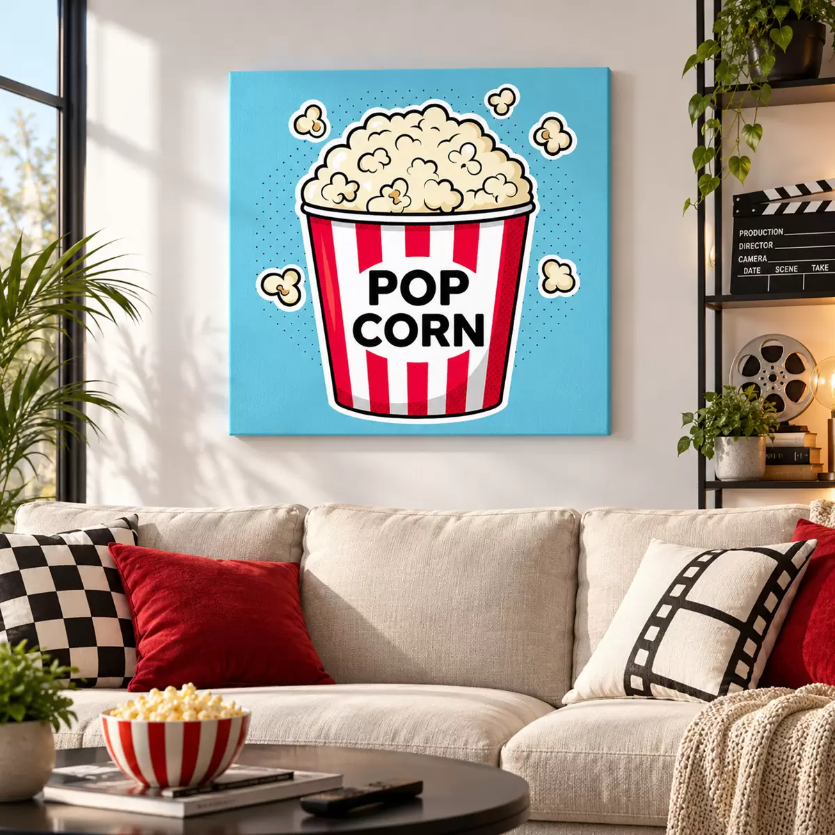 Wandbilder Snackzeit mit leckerem Popcorn s50791