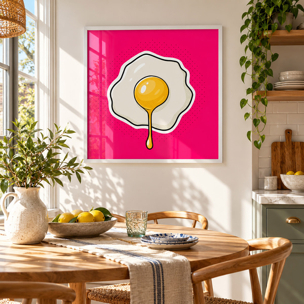Poster Ein köstliches Frühstück mit Spiegelei, Posters Essen und Trinken, f50788wh : Uwalls