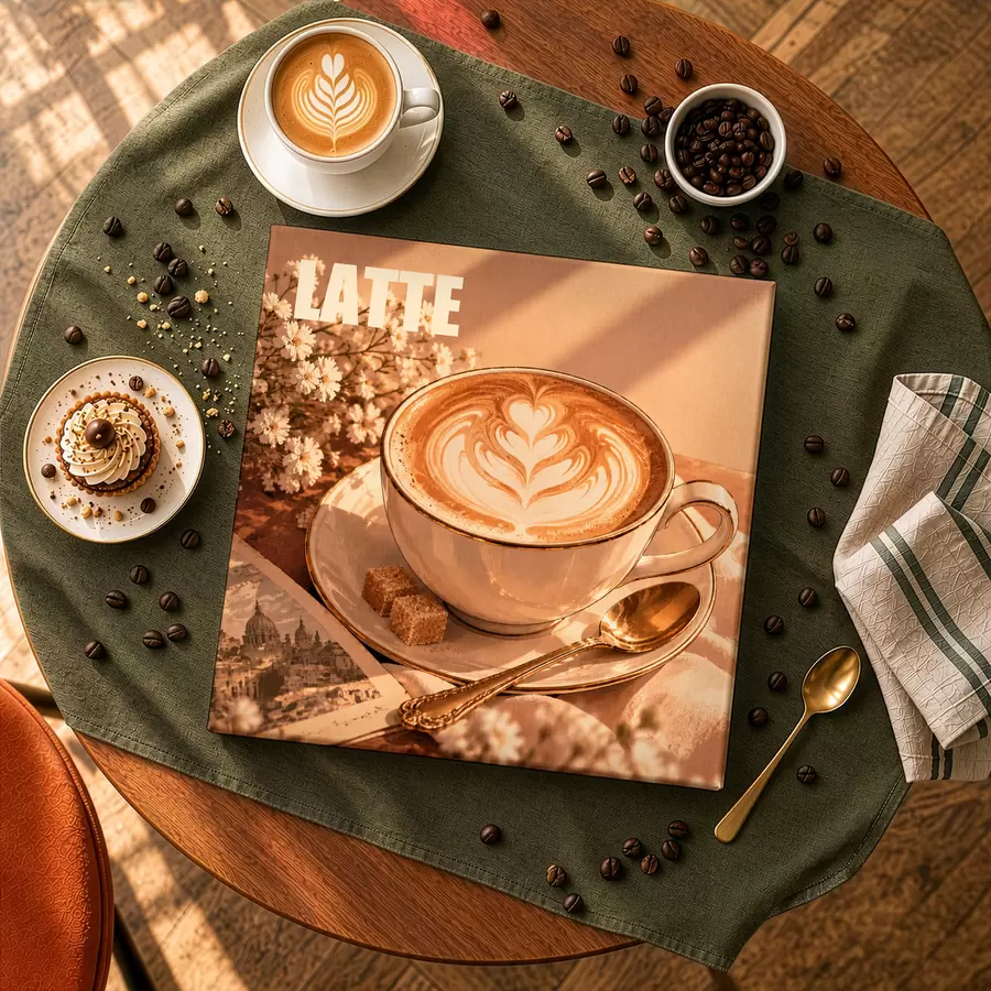 Wandbilder Der perfekte Genuss für den Morgenkaffee s50873