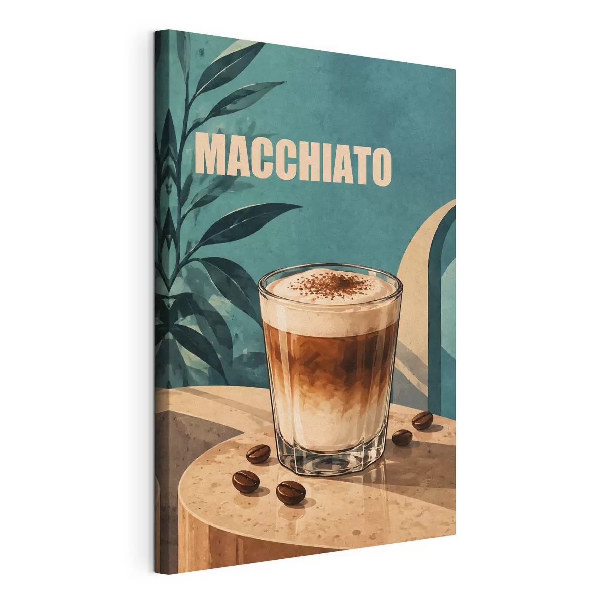 Wandbilder Ein köstlicher Macchiato an einem sonnigen Tag s50875