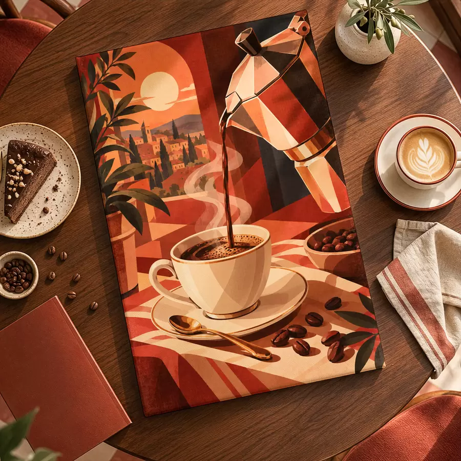 Wandbilder Warmer Kaffee in gemütlicher Atmosphäre s50877