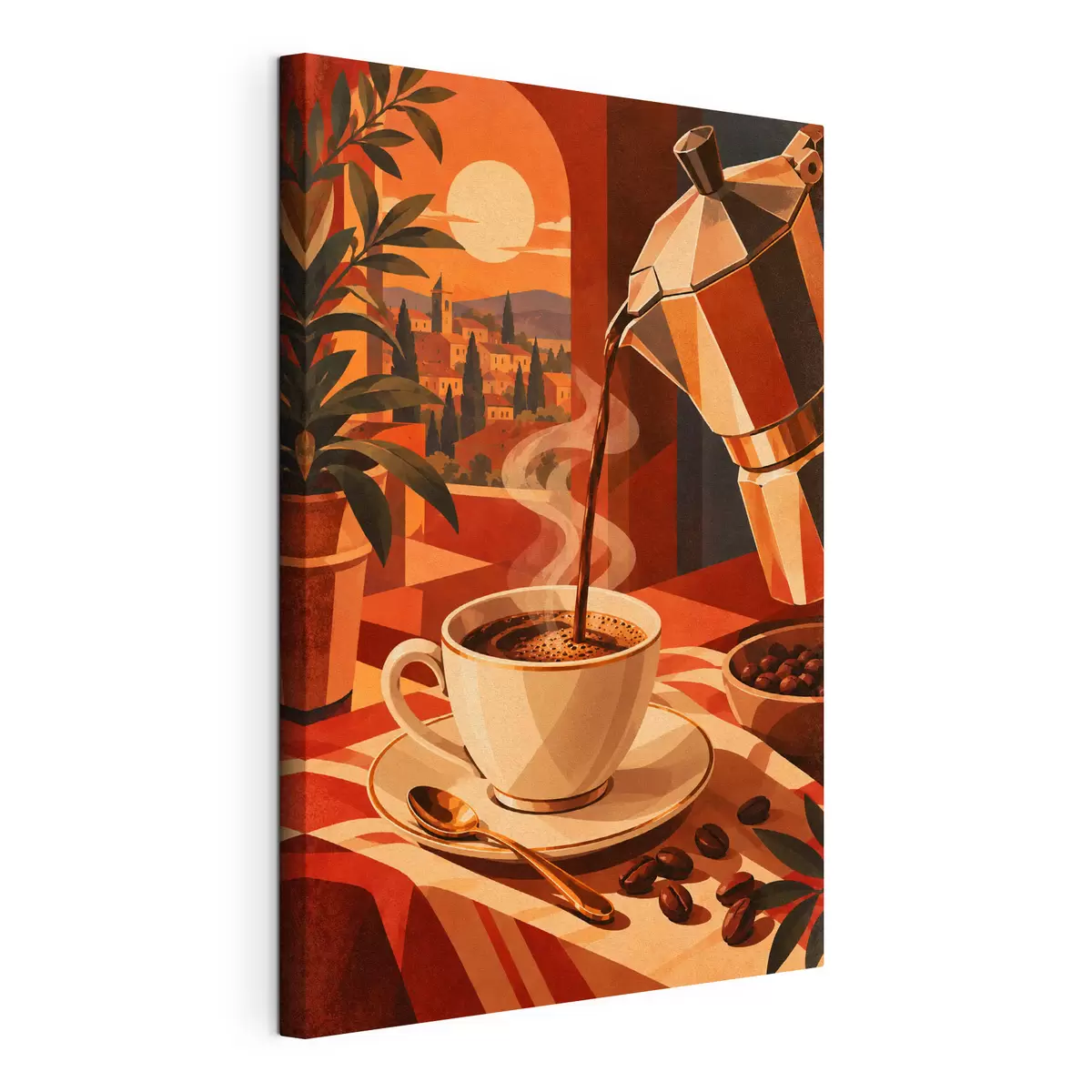 Wandbilder Warmer Kaffee in gemütlicher Atmosphäre s50877