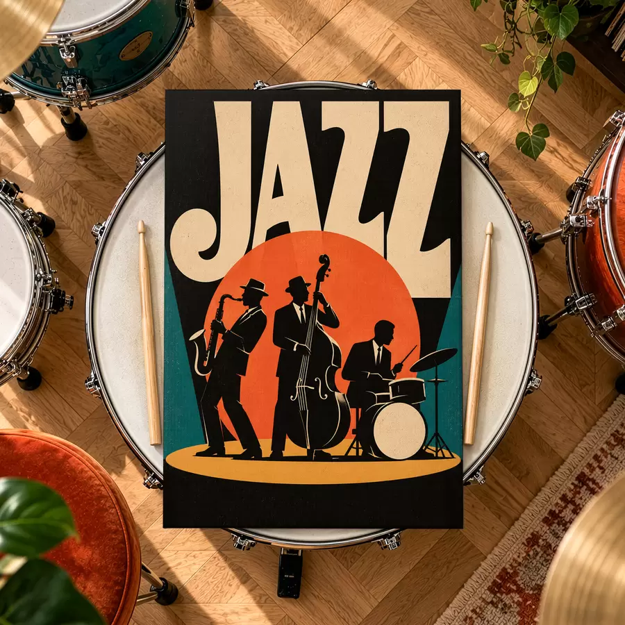 Wandbilder Mit Jazz durch die Nacht swingen s50921