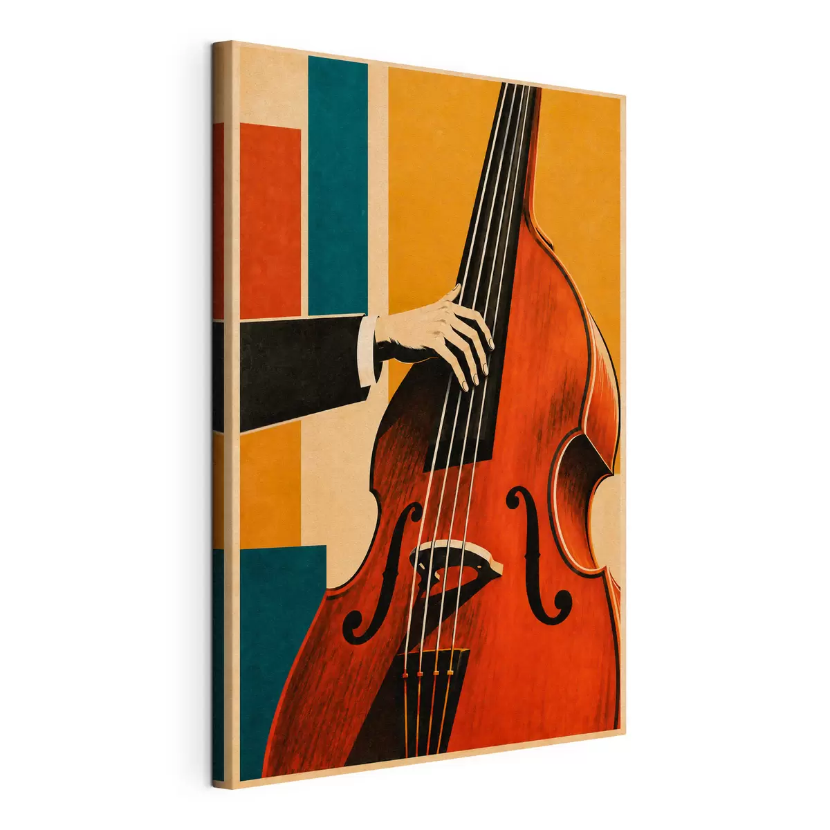 Wandbilder Eine elegante Hand, die ein Musikinstrument spielt s50926